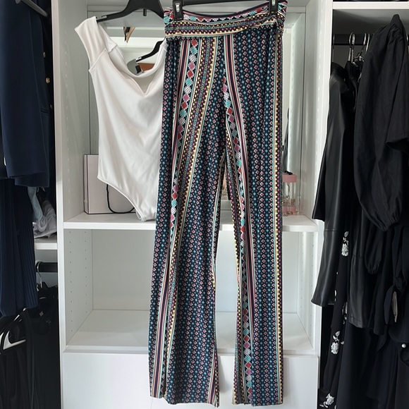 Audition Boho Wide Leg Pants Size L-XL - Picture 3 of 8